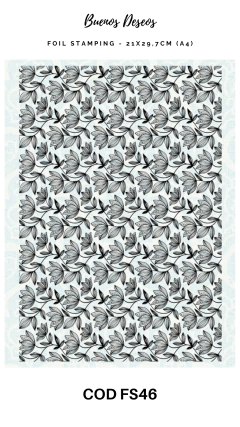 Foil Estampado + Papel Decoupage Metalizado Buenos Deseos - COD FS046