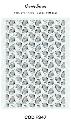 Foil Estampado + Papel Decoupage Metalizado Buenos Deseos - COD FS047
