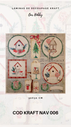 DECOUPAGE KRAFT NAV OUR HOBBY 30x30 - 006