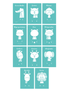 Kit Stenciles - Animales
