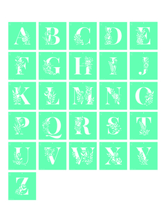 Kit Stenciles - ABC Floral