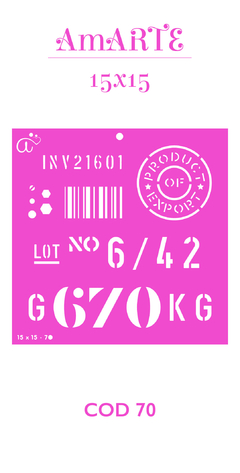 Stencil AmARTE 15x15 - 70