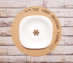 Set 4 Plato de Sitio Palabras