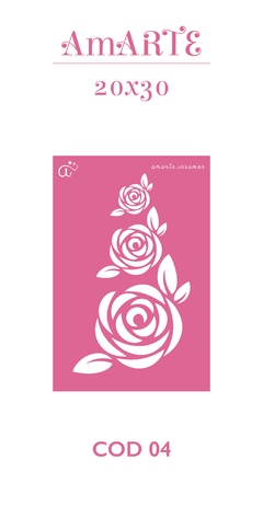 Stencil AmARTE 20x30 - 04 - comprar online