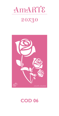 Stencil AmARTE 20x30 - 06 - comprar online