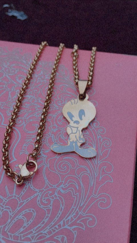 Collar acero dorado TWEETY BODY