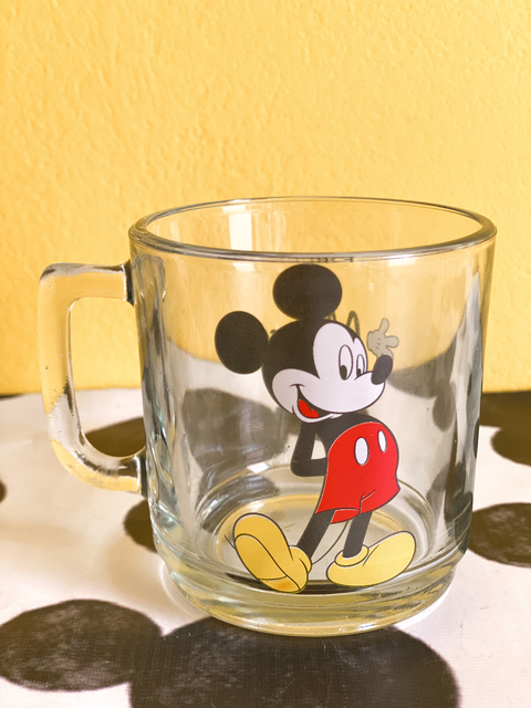 Taza recta de vidrio MICKEY MOUSE CLÁSICO