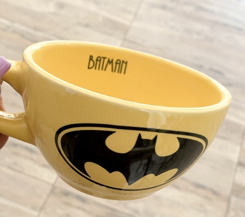 Tazón plano superhéroe BATMAN LOGO AMARILLO