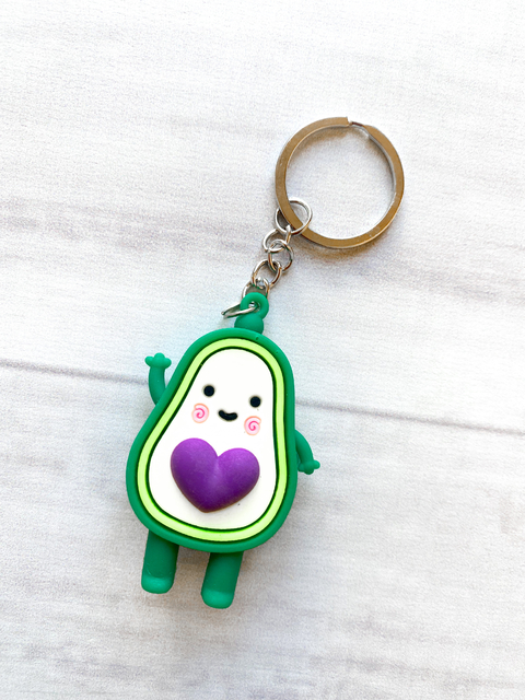 Llavero PALTA CORAZÓN VIOLETA