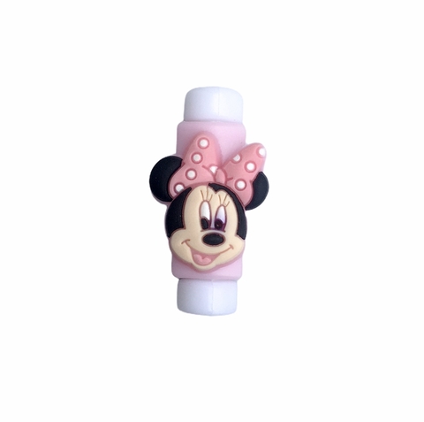 Cubre cable MINNIE MOUSE FACE MOÑO ROSA