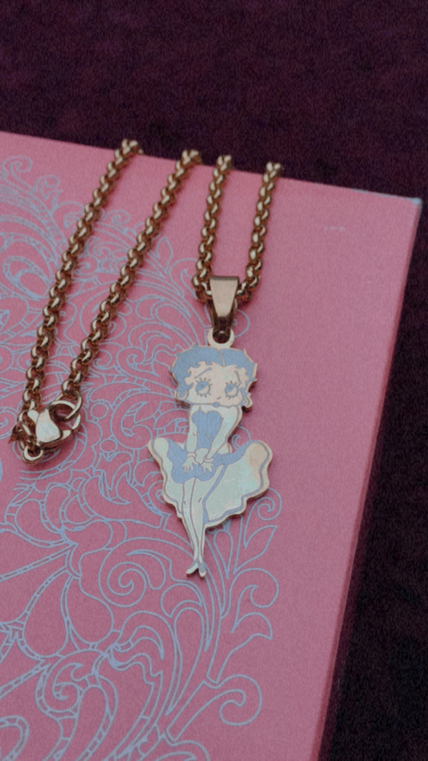 Collar acero dorado BETTY BOOP UPS