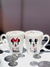 Set de tazas cónicas MICKEY Y MINNIE MOUSE SILUETA