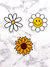 Set x3 stickers FLORES