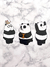 Set x3 stickers osos escandalosos PANDA MODELO 2