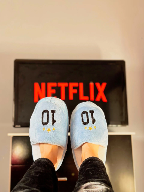 Pantuflas fútbol MESSI 10 TRES ESTRELLAS