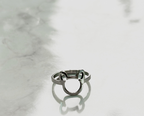 Anillo acero quirúrgico MICKEY MOUSE SILUETA