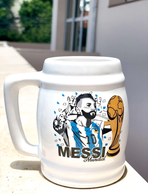 Chops de cerámica fútbol MESSI MUNDIAL