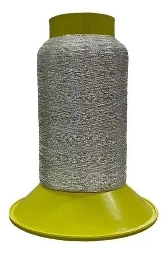 Hilo Para Bordar Lumina Metalizado Plateado 6004