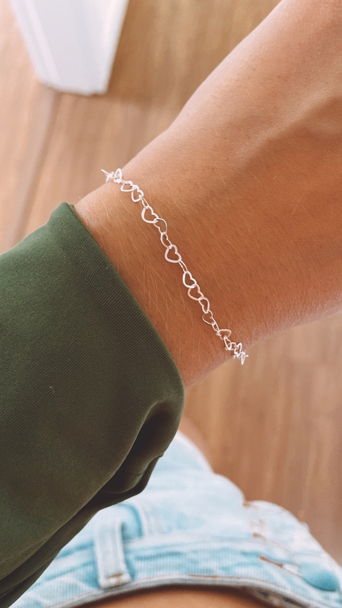 Pulseira elos corações - comprar online