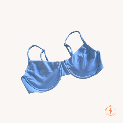 Top Meia taça - liso Poliamida Premium - Baby Blue - ENVIO EXPRESSO - comprar online