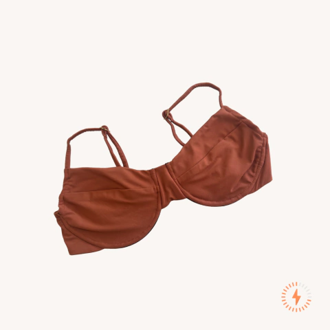 Top Meia taça - liso Poliamida Premium - Marrom cocoa - ENVIO EXPRESSO - comprar online