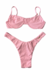 Biquini Trancoso Rosa Ballet - Top meia taça + calcinha asa delta