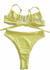 Biquíni Noronha amarelo manteiga - Meia taça + calcinha hot pants - serpraianabiquinis