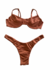 Biquini Trancoso marrom Cocoa - Top meia taça + calcinha asa delta - comprar online