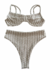 Biquíni Noronha Tecido Malte Nude/off white - Top meia taça + Calcinha Hot pants - comprar online