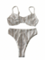 Biquíni Noronha tecido Crochê - Meia taça + calcinha hot pants