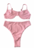 Biquini Noronha Rosa Ballet - Meia taça + calcinha hot pants