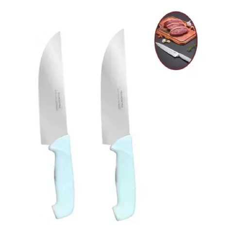 Cuchilla Tramontina X 2 Profesional Acero Inoxidable 34,5 Cm Color Mango Blanco