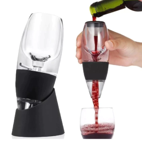 Decantador De Vino Decanter Aireador Oxigenador Con Base - comprar online