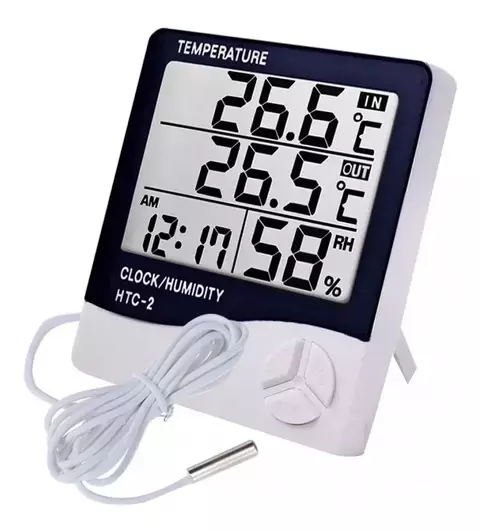 Reloj Higrometro Humedad Termometro Temperatura Htc-2 Sonda