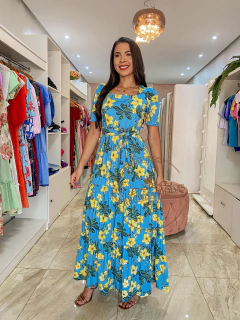 Vestido Longo Vanda estampado