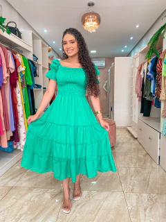 Vestido jardiele (verde Bandeira)