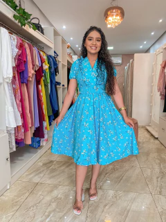 Vestido Tainá estampado