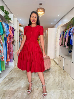 Vestido Cassia vermelho