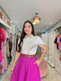 Blusa tricô cristal
