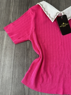 Blusa Suzi semi cropped tricô modal na internet