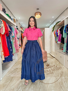 Saia jeans longa Maria