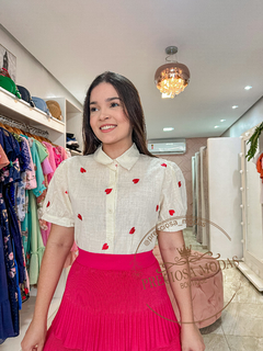 Blusa social corações