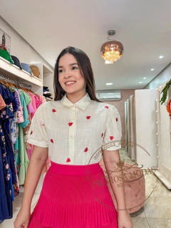 Blusa social corações