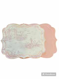 Lugar Americano Toile de Jouy Rosa - comprar online