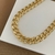 CHOKER CORRENTE ELO GROUMET ACHATADO BANHO OURO 18K - comprar online