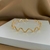 PULSEIRA BRACELETE ARO ZIGZAG BANHO OURO 18K - comprar online