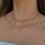CHOKER CORRENTE DUPLA BANHO OURO 18K