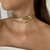 CHOKER 4 FITAS BANHO OURO