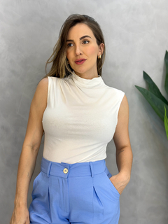 Blusa Canelada Drapeada - comprar online