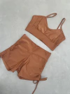 Conjunto Fit Cross Dourado